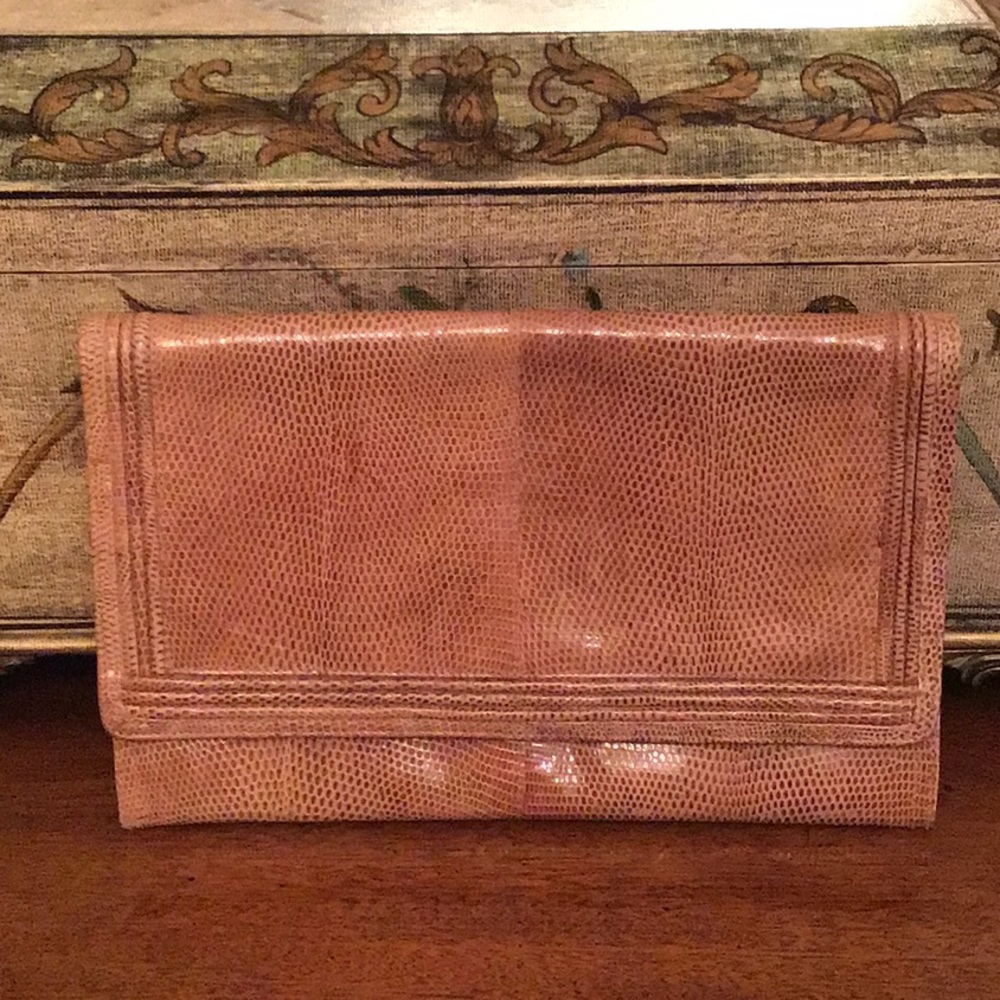 BAGHEERA LIZARD PRINT CLUTCH made in Italy